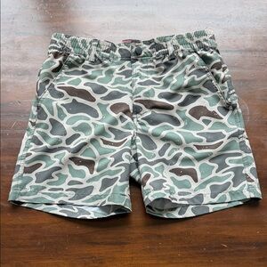 BURLEBO Kids Camouflage Shorts - Green and Brown